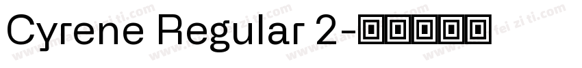 Cyrene Regular 2字体转换